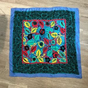 Beautiful 100% silk scarf with bright bold patterns